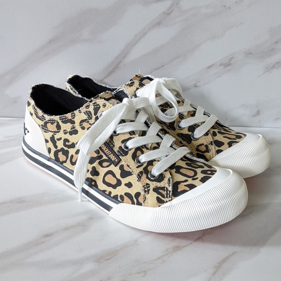 rocket dog leopard sneakers